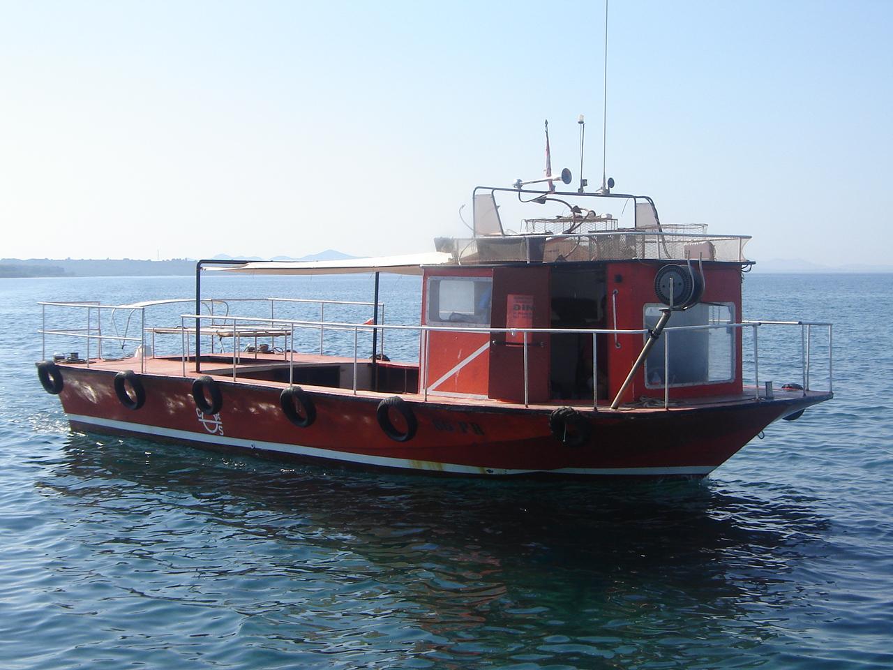 The workboats used during the field school